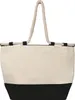 Strandtasche / Jutetasche mit Kordel / Farbe: schwarz-natur Produktbild-Vorschau 2