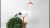 Gartenfigur Storch Metall, wackelnder Kopf mit Feder, Deko Produktbild-Vorschau 2
