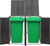 vidaXL Mülltonnenbox für 2 Tonnen Schwarz 140x80x117 cm Produktbild-Vorschau 1