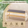 COSTWAY Ławka na buty z siedziskiem, ławka bambusowa, ławka Podgląd zdjęcia produktu 5