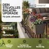 CASARIA® Blumenkasten 4er Set 11 Liter Montagehalterung Produktbild-Vorschau 2