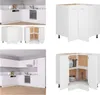 vidaXL Eckunterschrank Weiß 75,5x75,5x80,5 cm Holzwerkstoff Produktbild-Vorschau 1
