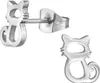 Ohrringe Ohrstecker 316L Chirurgenstahl mit Katze Produktbild-Vorschau 1