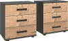 Schlafzimmer Set mit Spiegeltürenschrank Industrial Design Produktbild-Vorschau 2