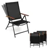 Lot de 4 chaises de jardin à dossier haut COSTWAY, chaises Voir les images du produit 1