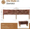 Bordure de bordure en saule - Hauteur : 20 cm - Longueur : Voir les images du produit 6