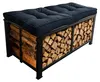 Metall Kaminholzregal Sitzbank 100 × 48 × 45 cm – Matt Produktbild-Vorschau 5