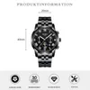 Product information for a men's watch, including dimensions and feature icons. Produktbild-Vorschau