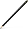 A black graphite pencil with gold accents and text on a white background. Produktbild-Vorschau