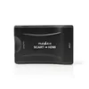 A black Nedis SCART to HDMI converter is shown against a white background. Voir les images du produit