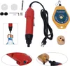 A collage of images showing a bottle capping machine and its accessories. Voir les images du produit