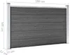 vidaXL Ensemble d'éléments de clôture WPC 872x105 cm Noir Voir les images du produit 12