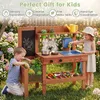 COSTWAY, cucina giocattolo per bambini con fioriera, Anteprima dell’immagine prodotto 9