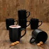 6x tazze da caffè Panther 340ml H10,3cm in gres nero Anteprima dell’immagine prodotto 2