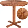 Table de jardin appoint balcon terrasse bar bois d'acacia Voir les images du produit 1