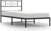 vidaXL Struttura letto con testiera in metallo nero 90x200 Anteprima dell’immagine prodotto 1