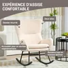 HOMCOM Fauteuil à bascule, chaise à bascule, avec assise de Voir les images du produit 4
