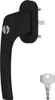 Alu Fenstergriff in Schwarz RAL 9005 abschließbar - Produktbild-Vorschau 3