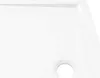 A close-up, top-down view of a white shower tray with a drain hole. Anteprima dell’immagine prodotto