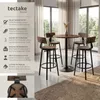 tectake® Set Barhocker Poole Sitzhöhe 73 cm Produktbild-Vorschau 2