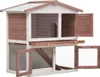 vidaXL Clapier à lapins 3 portes Marron Bois Voir les images du produit 9