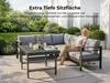 MeXo Gartenlounge Set Aluminium 5-teilig, L-Form Sofa mit Produktbild-Vorschau 3