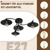 ZMH lampa sufitowa czarna vintage E27 z 4 płomieniami Podgląd zdjęcia produktu 2