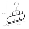 Relaxdays Gürtelhalter 3er Set, 5 Haken, Steg, rutschfest, Produktbild-Vorschau 4