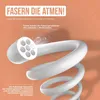 A close-up illustration of a fiber cross-section and a coiled fiber, with text highlighting product features. Produktbild-Vorschau