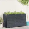 vidaXL Carrello portarifiuti per 3 contenitori antracite Anteprima dell’immagine prodotto 2