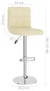 vidaXL Barhocker Creme Stoff Produktbild-Vorschau 8