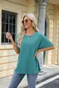 ASKSA Damen T-Shirt Sommer Kurzarm Oversized Rundhals Produktbild-Vorschau 3