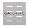 Holz-Untersetzer im Paletten-Design, weiß, mit Schriftzug Produktbild-Vorschau 2