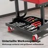 Wiltec taboret warsztatowy z półką 37,5x36x38,5cm z kółkami Podgląd zdjęcia produktu 12