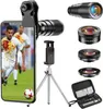 APEXEL HD Handyobjektiv-22X Teleobjektiv+25X Makroobjektiv Produktbild-Vorschau 1