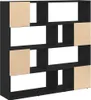 Bücherschrank/Raumteiler Eiche schwarz 105x24x102 cm Produktbild-Vorschau 7