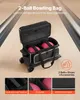 VEVOR Bowlingballtasche für 2 Bälle mit Doppelrollen & Produktbild-Vorschau 2