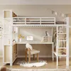 Merax Etagenbett Hochbett 90x200 cm, Kinderhochbett mit Produktbild-Vorschau 2
