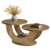 Tribesigns Runde Couchtisch, 2-Tier Couchtisch mit Produktbild-Vorschau 13