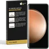A product box for a screen protector is shown next to a smartphone with a screen protector applied. Produktbild-Vorschau