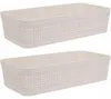 Plastikowe koszyki do organizacji, 25 x 13,5 x 6 cm, 2 szt. Podgląd zdjęcia produktu 2