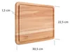 Creative Home Houten snijplank, 30,5x22,5x1,5cm, Natuurlijk Productafbeelding-voorbeeld 2