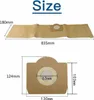 Diagrams showing the dimensions of vacuum cleaner bags. Produktbild-Vorschau