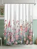 Waterafstotende douchegordijn met bloemenprint, polyester, Productafbeelding-voorbeeld 3