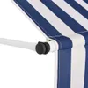 vidaXL Store rétractable manuel 100 cm bleu/blanc rayé Voir les images du produit 3