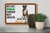 Holzschild Spruch 30x20cm Glück nicht anfassen Boxer Hund Produktbild-Vorschau 4