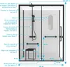 Cabine de douche noire sécurisée et accessible à tous Voir les images du produit 4
