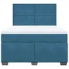 Boxspringbett mit Matratze Blau 140x200 cm Samt Produktbild-Vorschau 4