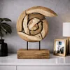 Teak Deko Teakholz Figur Holz Schnecke auf Ständer Garten Produktbild-Vorschau 4