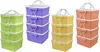 Four stacks of square plastic food containers with handles, each stack containing four containers. Náhled obrázku produktu